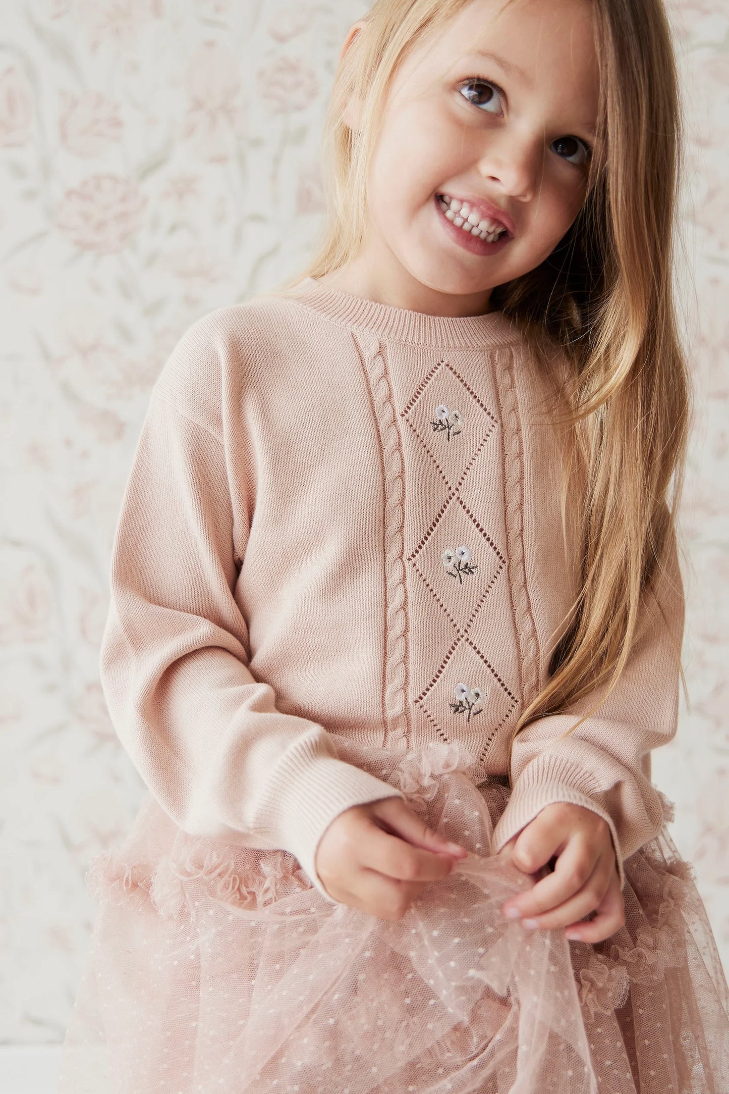 Jamie Kay Maeve Knitted Jumper Dusky Rose