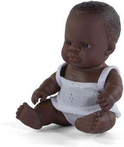 Miniland Doll Anatomically Correct Baby, African Girl 21cm