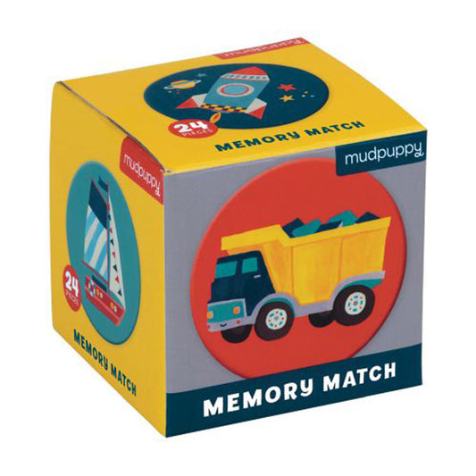 Mudpuppy 24pc Mini Memory Match. Transportation