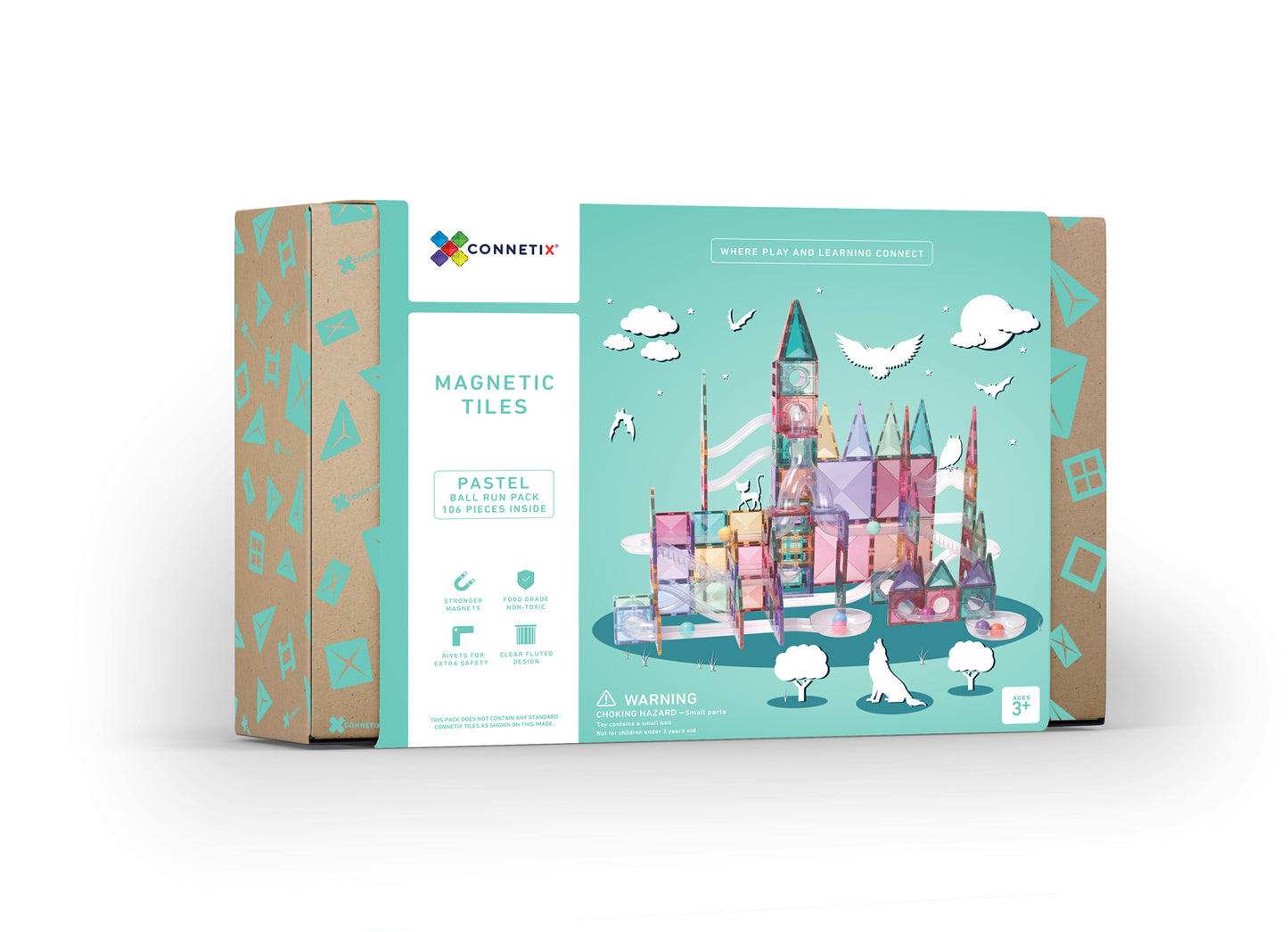 Connetix -  Pastel 106 Piece Ball Run