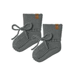 Quincy Mae Knitted Booties - Dusk