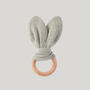 Susukoshi Organic Bunny Teether Toy Sage Speckle