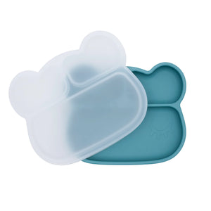 We Might Be Tiny Stickie Plate. Clear Lid Bear