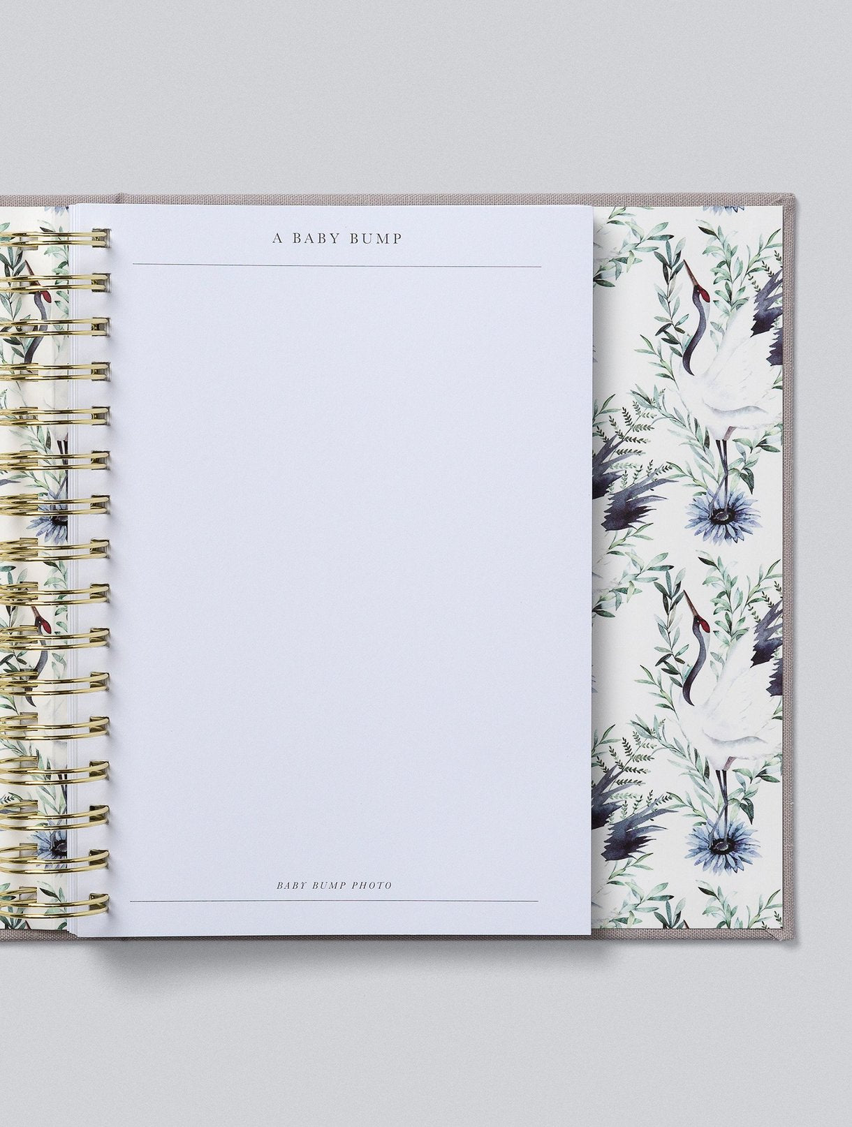 Write To Me - Bump.  My Pregnancy Journal - Light Grey