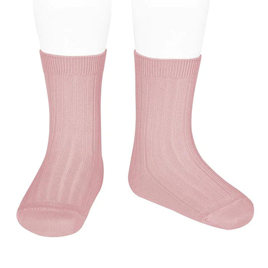 Condor - Ribbed Ankle Socks. Rosa Palo 2016/4 COL 526