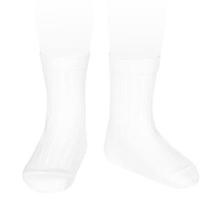 Condor - Ribbed Ankle Socks. White 2016/4 Col 200