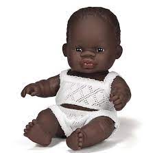 Miniland Doll Anatomically Correct Baby, African Boy 21cm