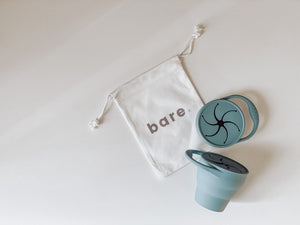 bare. Silicone Snacky Cup - Dusty Blue