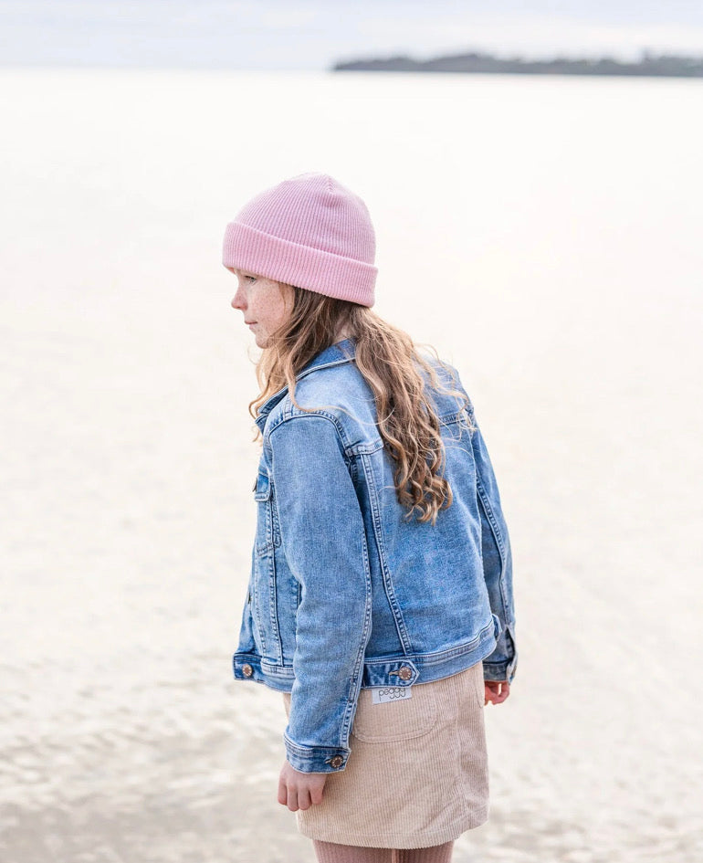 Acorn Hipster Beanie Dusty Pink