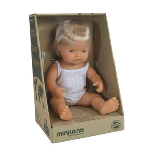 Miniland Doll Anatomically Correct Baby, Caucasian Boy 38cm