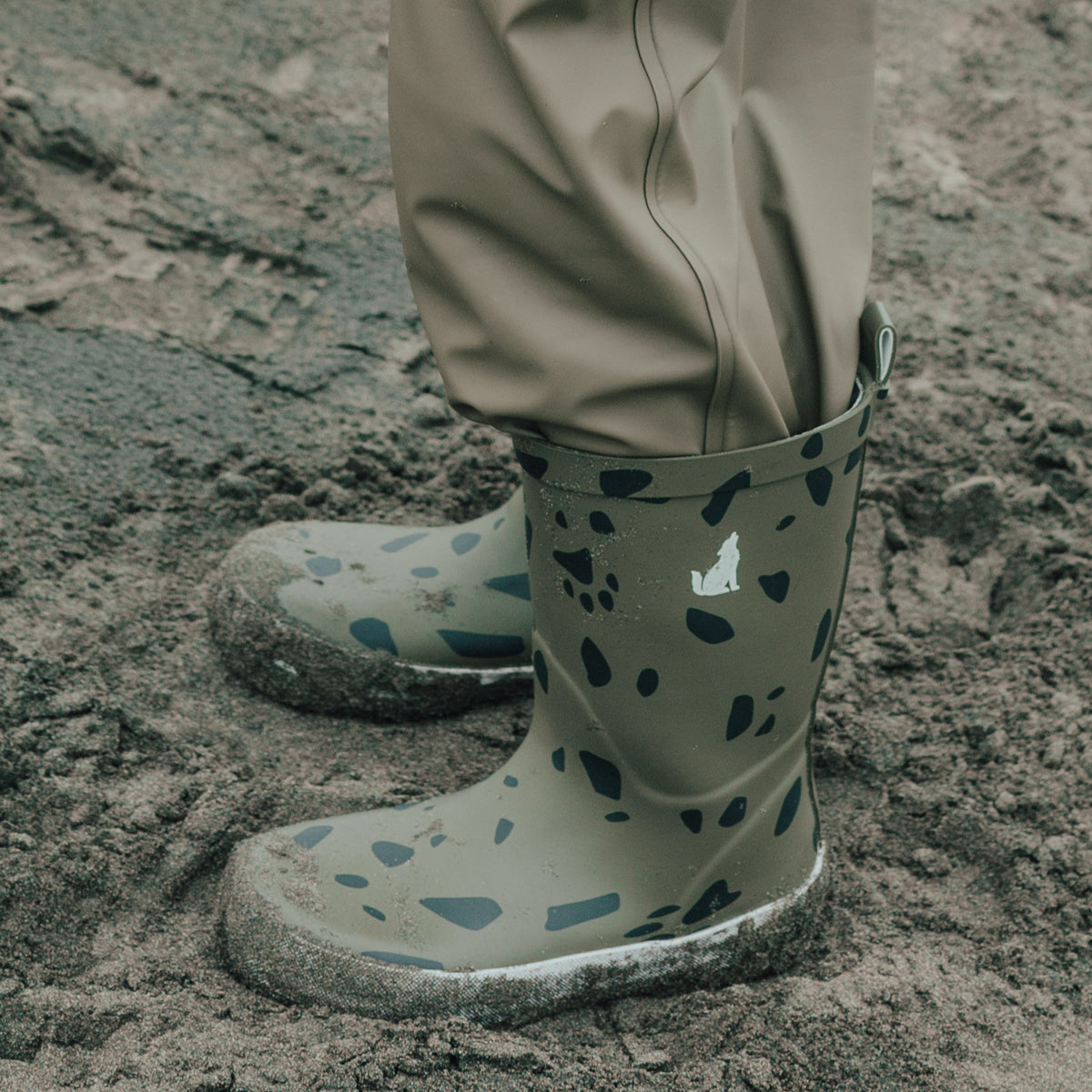 Crywolf Rain Boots Khaki Stones