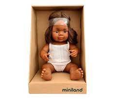 Miniland Doll Anatomically Correct Baby, Aboriginal Girl 38cm