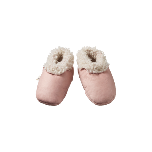 Nature Baby Lambskin Booties - Rosebud