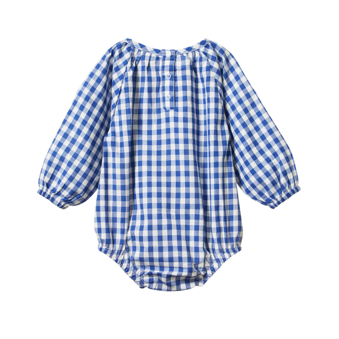 Nature Baby Meadow Bodysuit Gingham Isle Blue Check