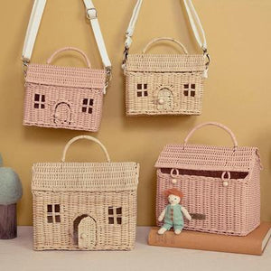 Olli Ella Rattan Casa Bag. Straw