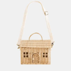 Olli Ella Rattan Casa Bag. Straw