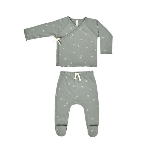 Quincy Mae Kimono Top + Footed Pant - Stars