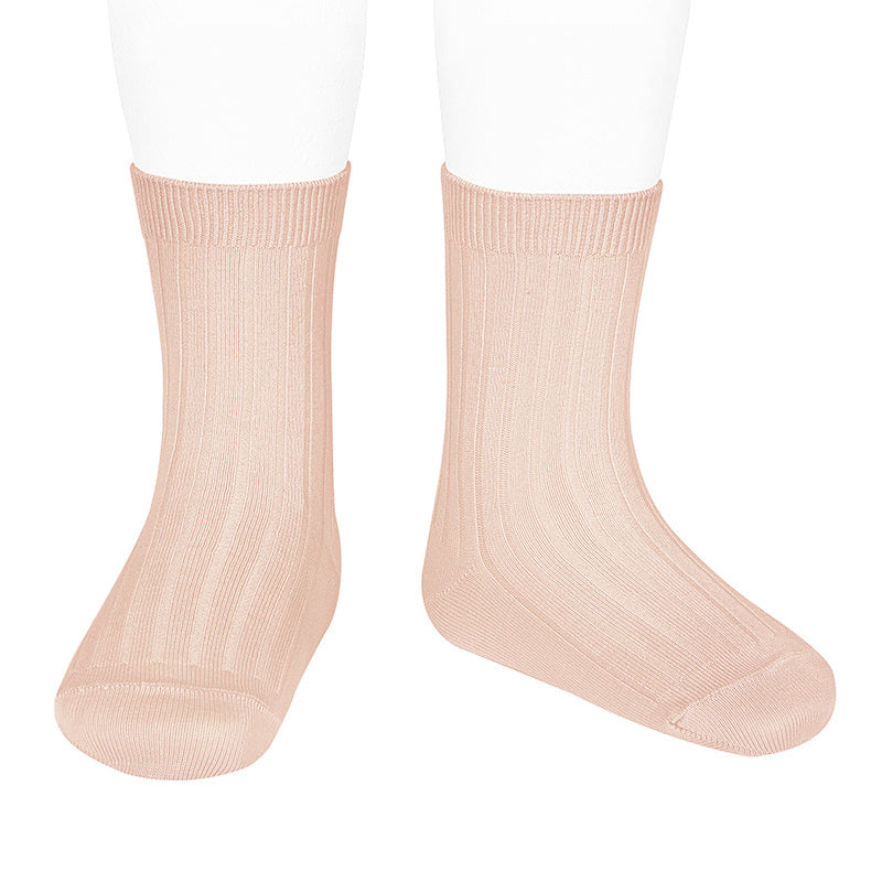 Condor - Ribbed Ankle Socks. Nude 2016/4 COL 674