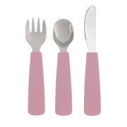 We Might Be Tiny Toddler Feedie Cutlery Set. Dusty Rose