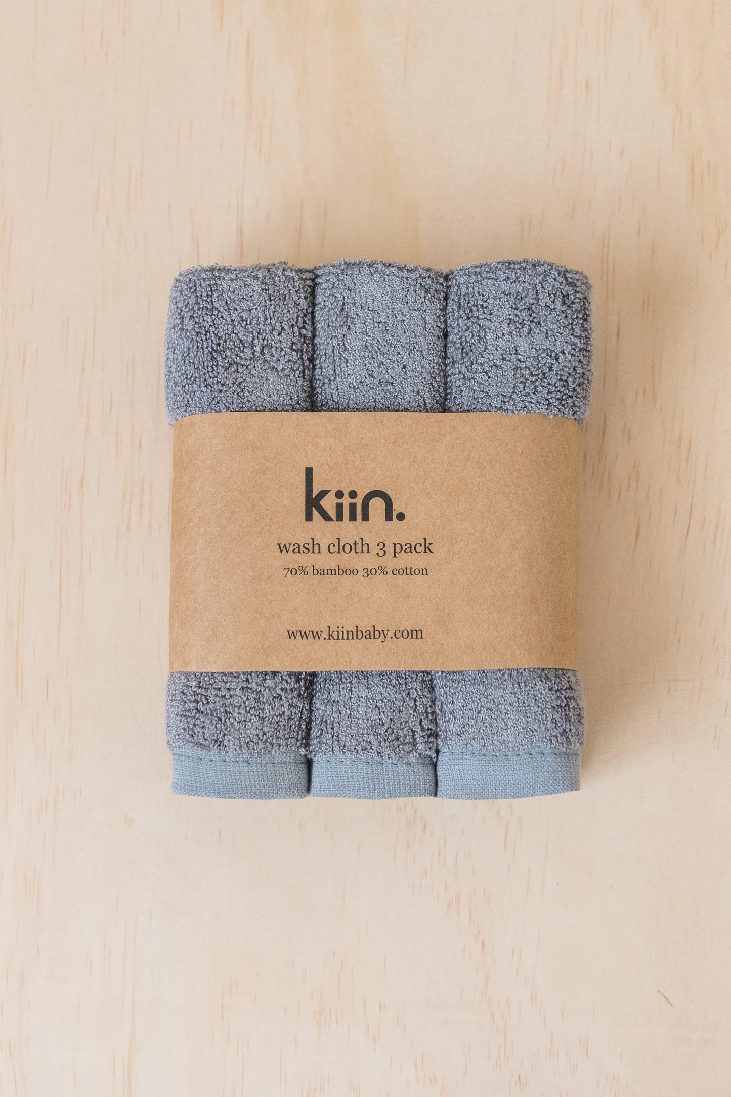 Kiin baby Wash Cloth - 3 pack. Cloud