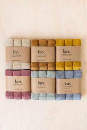 kiin baby Wash Cloth - 3 pack. Heather