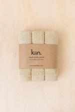 kiin baby Wash Cloth - 3 pack. Ivory