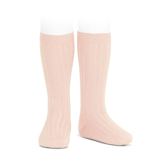 Condor - Ribbed Knee High Socks. Nude 2016/2 COL674