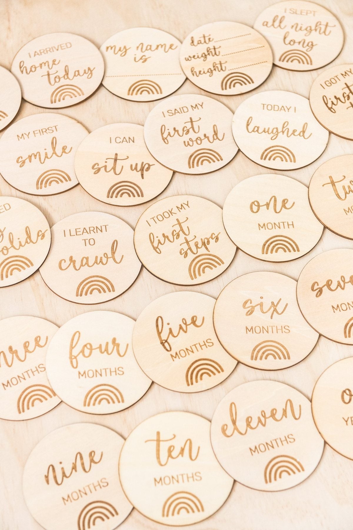 Kiin Baby Milestone Wooden Discs